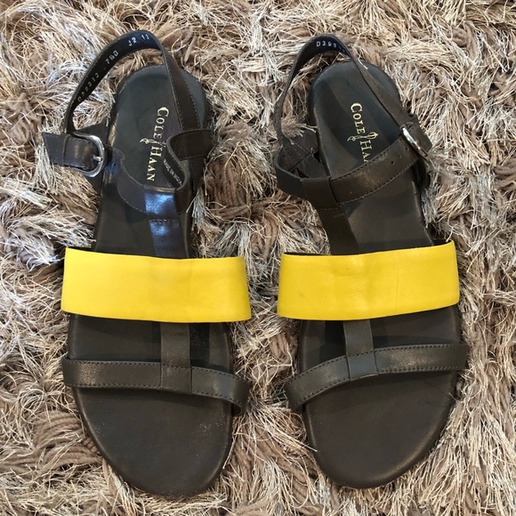 Cole Haan Shoes Cole Haan Yellow Gray Sandals Poshmark